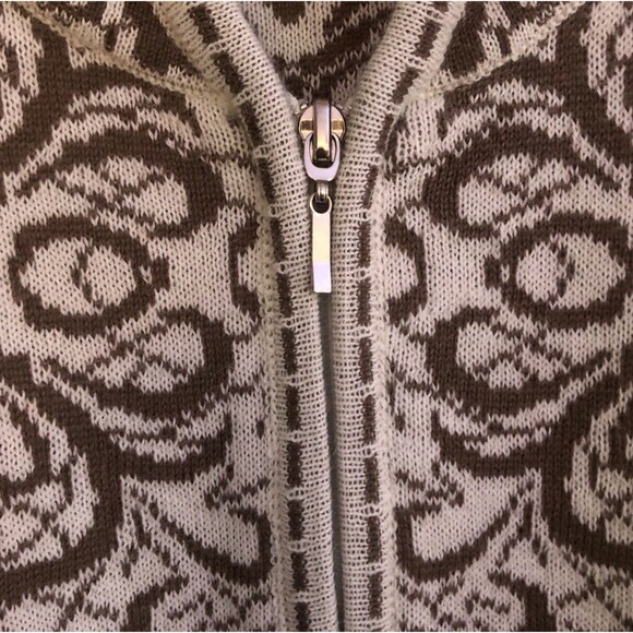 Peruvian Link Alpaca Collection Cardigan Womens Sz M Cocoa Cream Eclectic Jauja - Picture 6 of 16